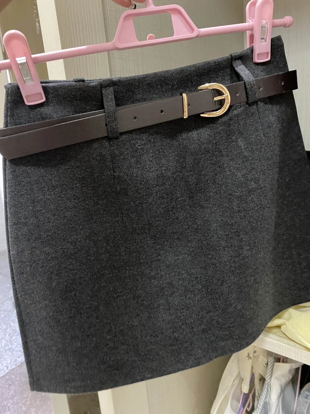 29块?的西装磨毛a字裙实物图来啦！