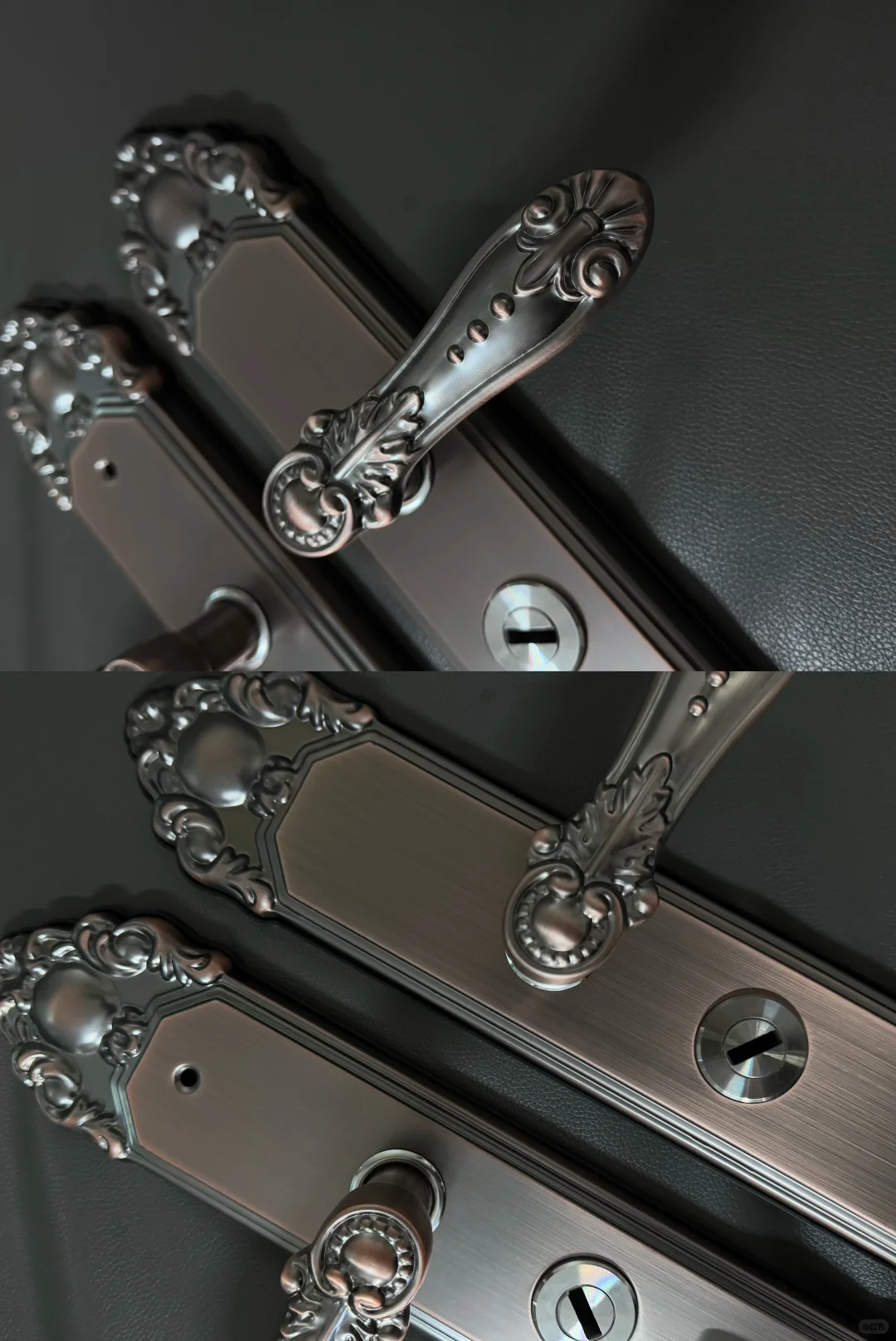 红古铜不锈钢防盗门大门锁，机械锁，大面板