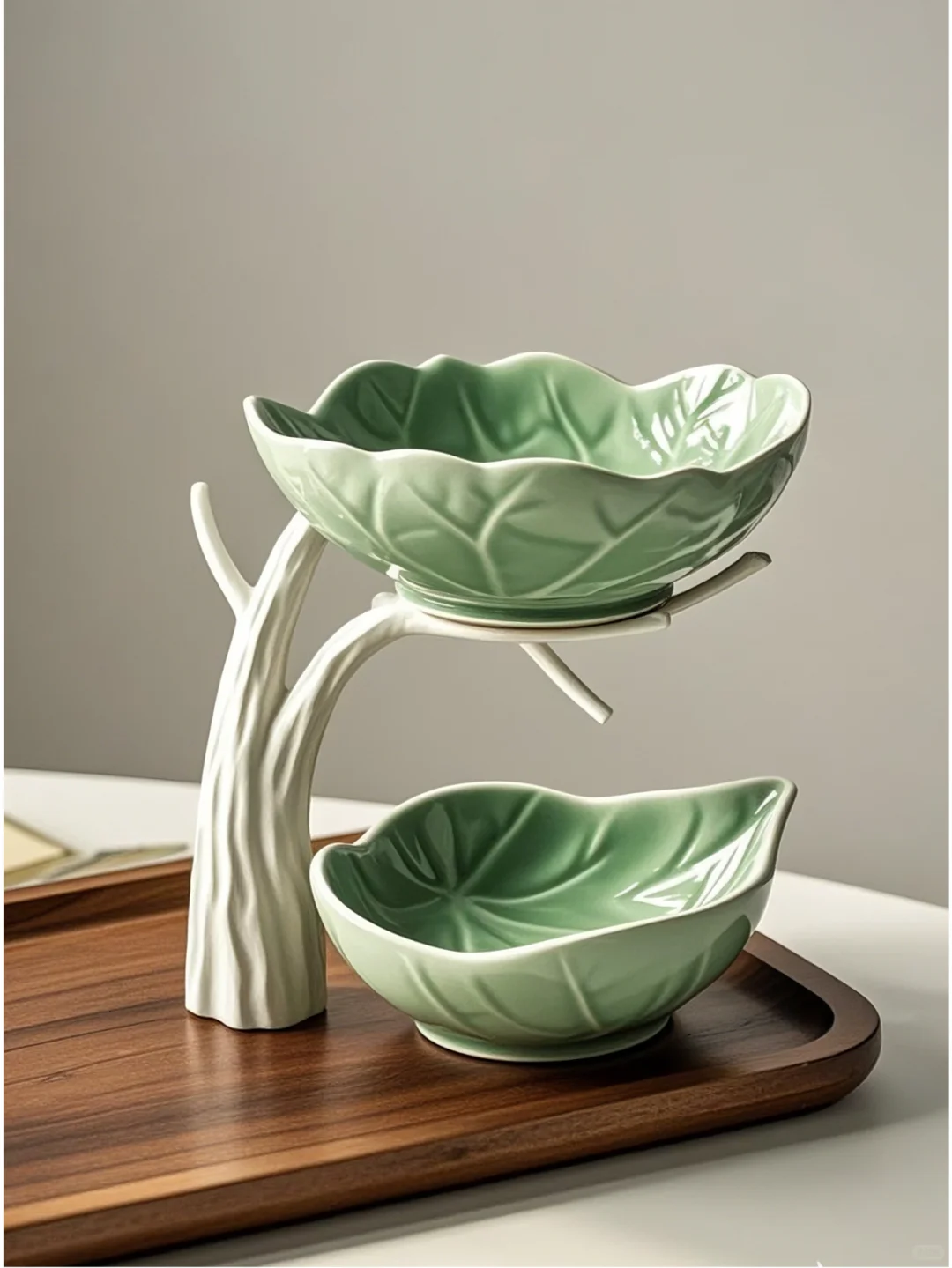 AI生活创意04/999：树韵陶艺果盘