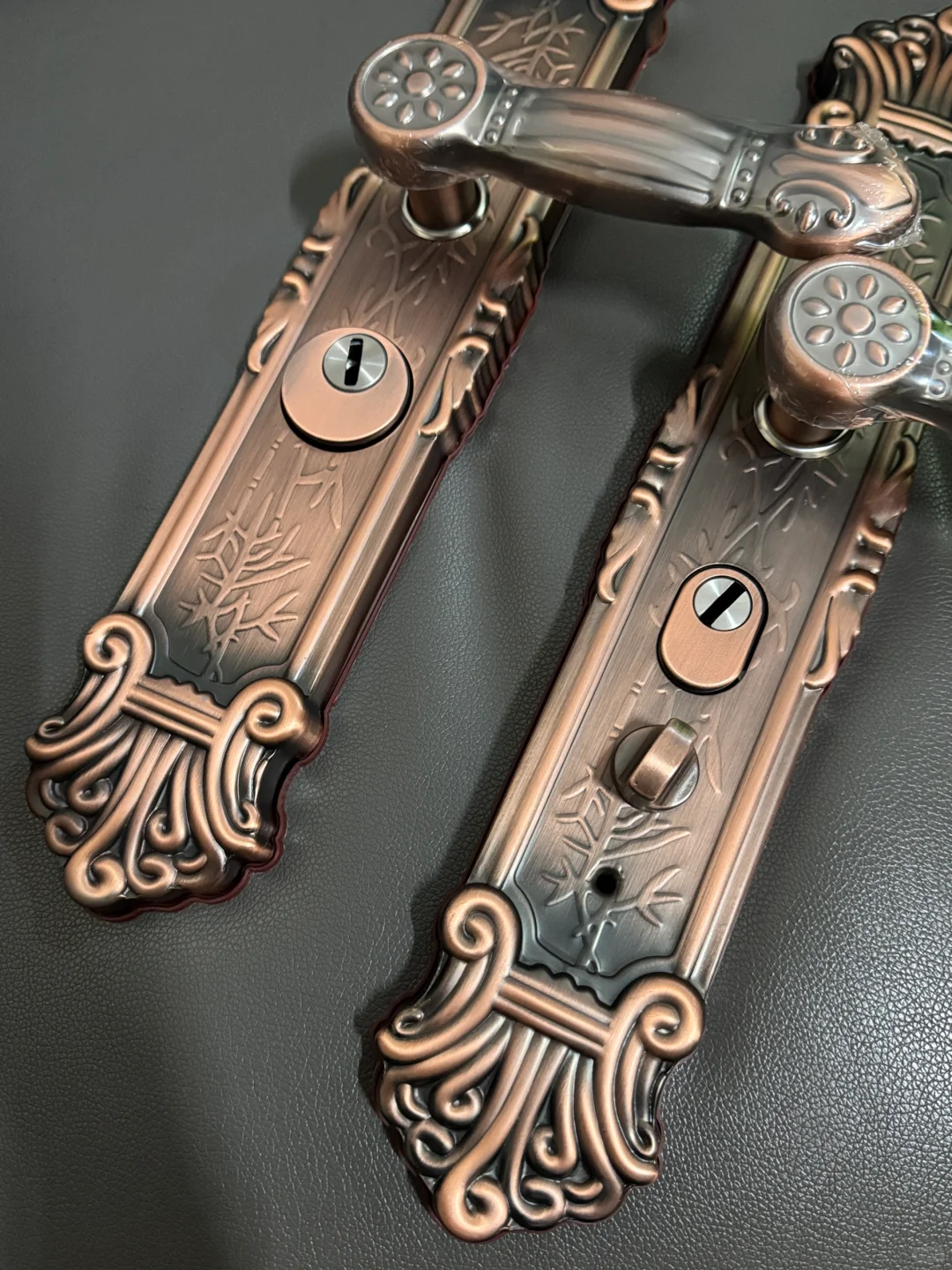 新款防盗门机械锁，红古铜大门锁，锁体锁芯