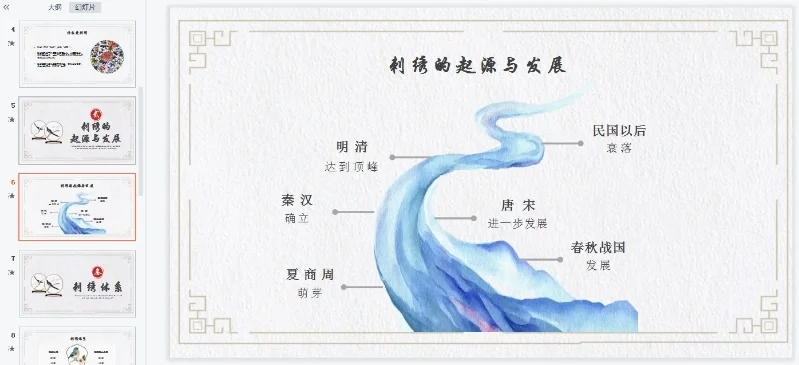 绝美❗️非遗刺绣文化主题ppt课件太美了