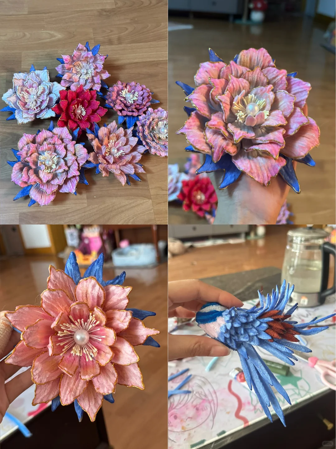 扭扭棒牡丹立体画完工～???