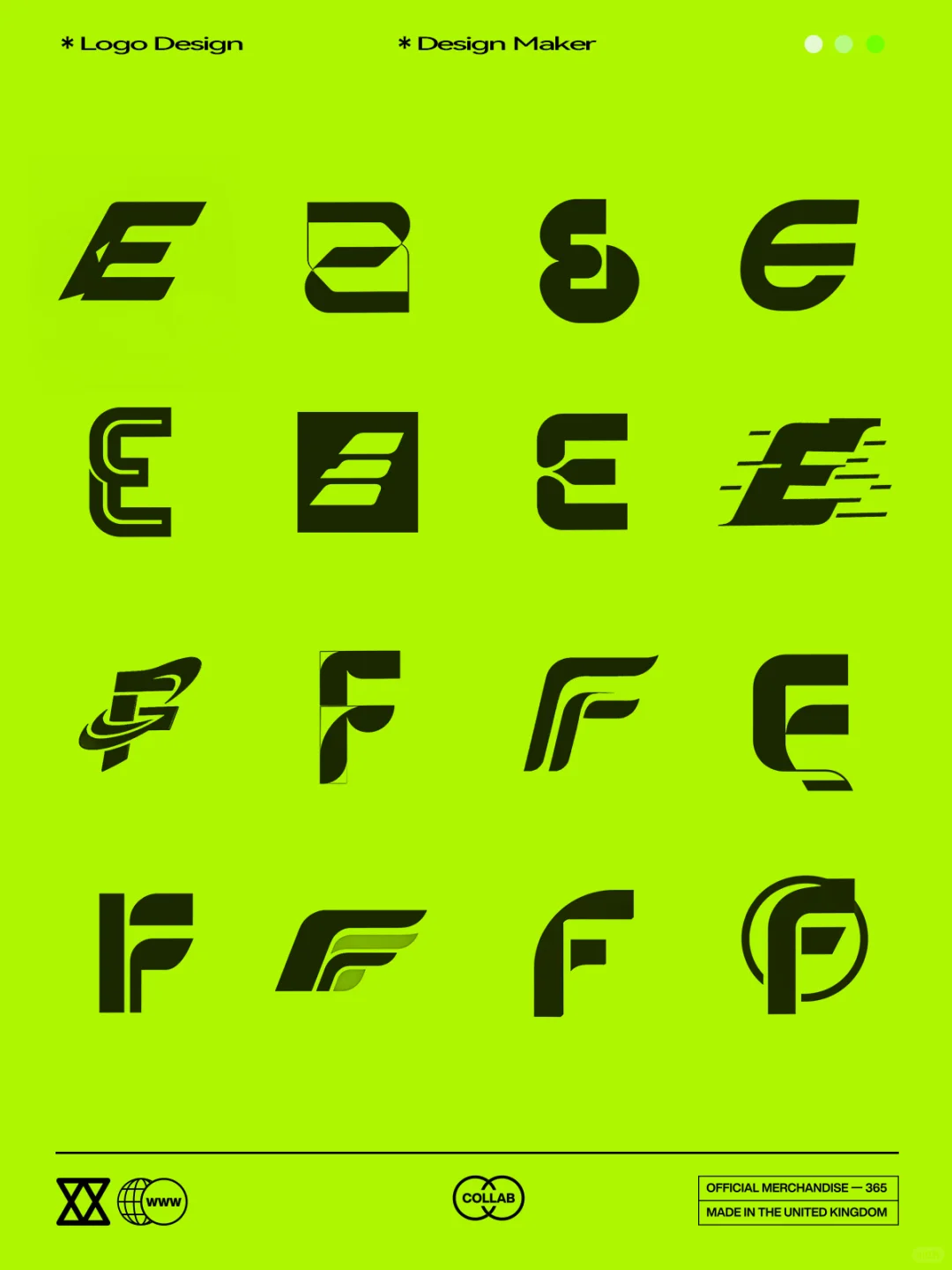 拿去用｜英文字母logo标志创意字体设计