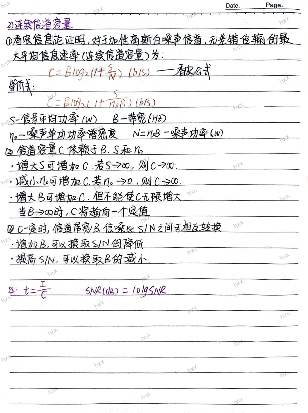 通信原理期末复习重点（一）