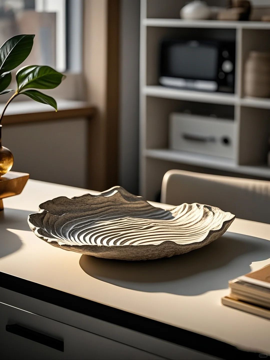 摆盘的高级美学:流动曲线+岩石肌理