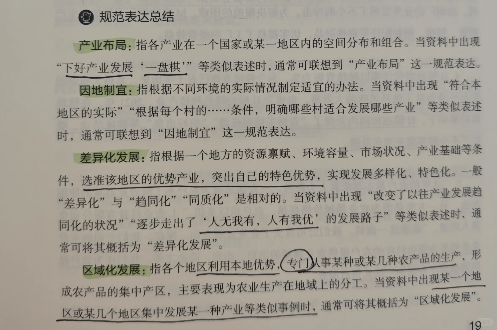 申论规范词-乡村振兴