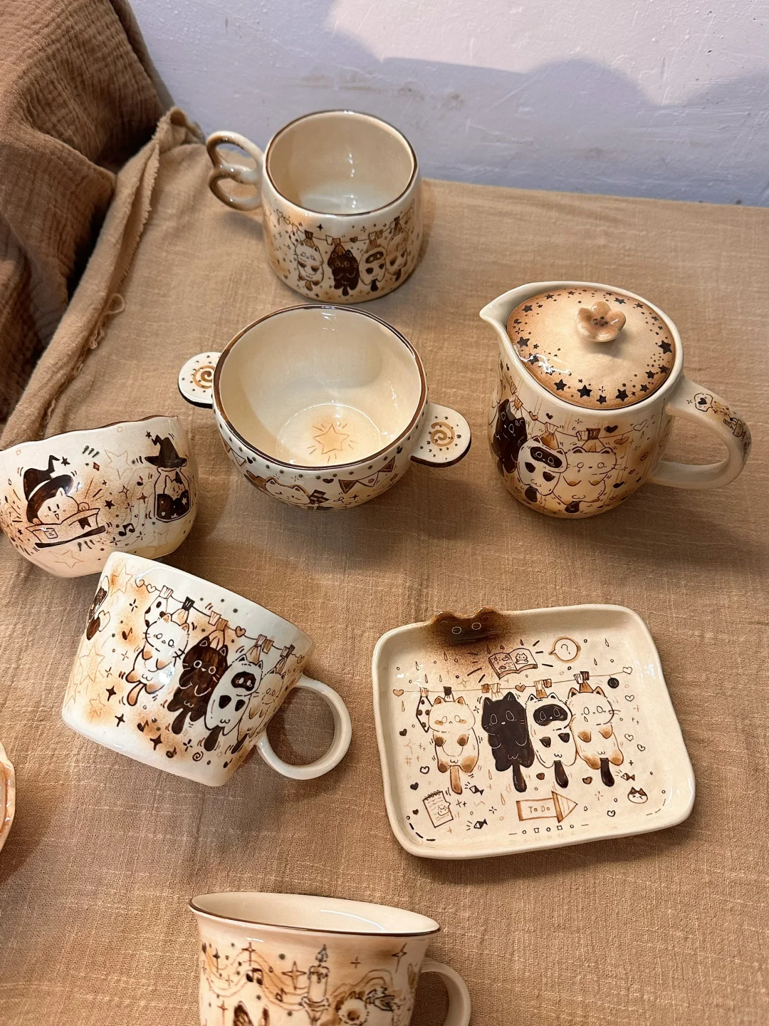 小猫餐具颜值? 属于秋天的餐具?.