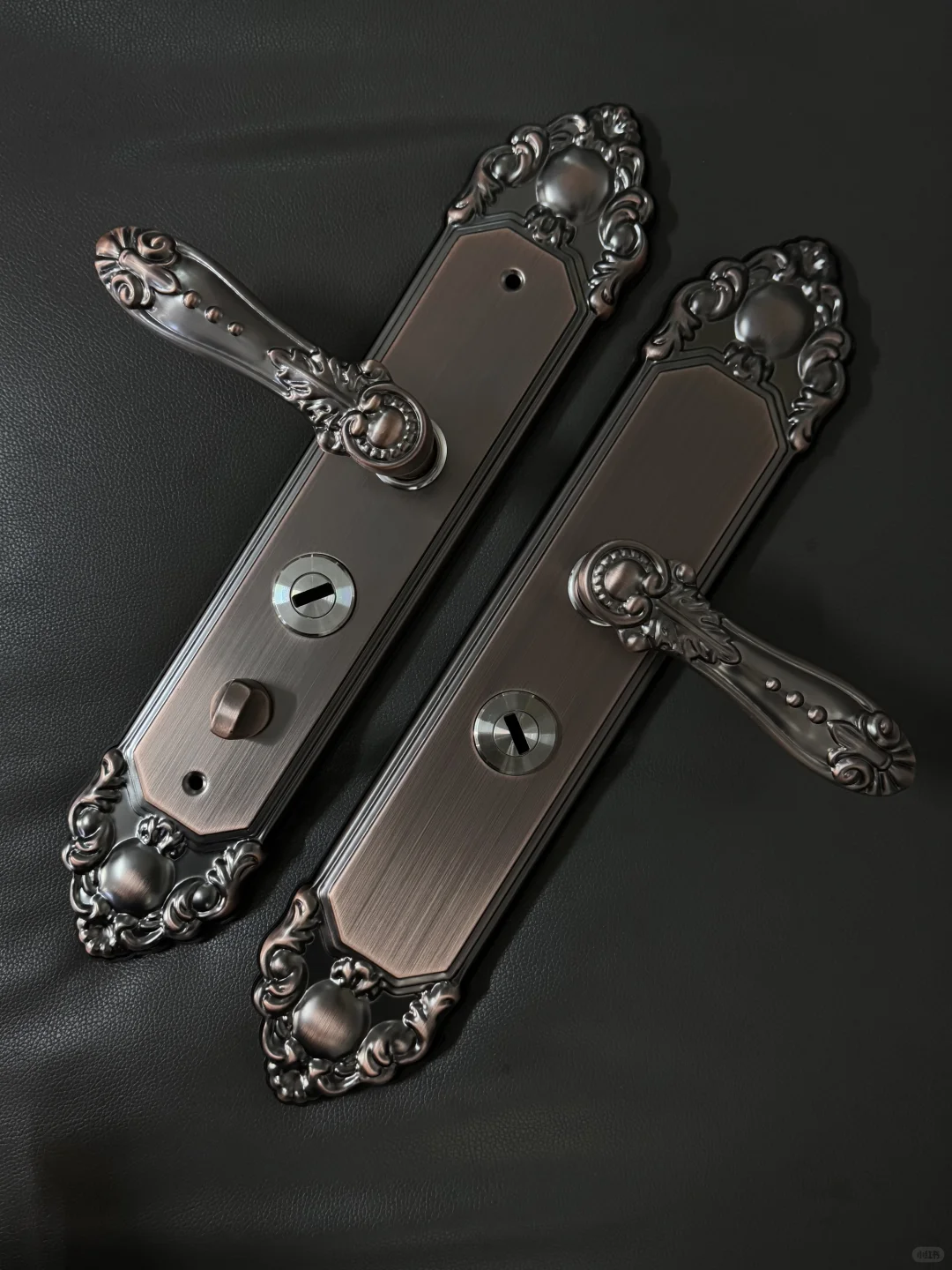 红古铜不锈钢防盗门大门锁，机械锁，大面板