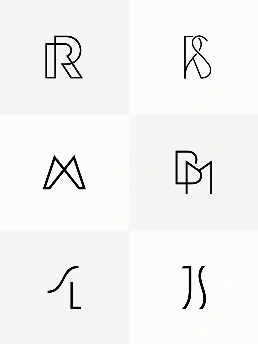 字母组合logo设计合集 简约大气 大牌设计感