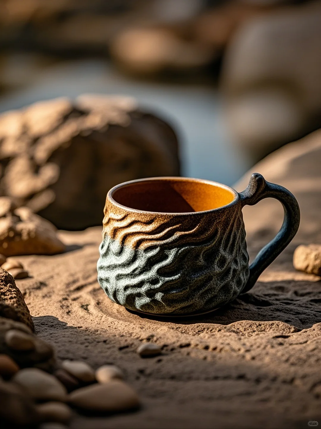 哑光粗陶的治愈力量，每天摸鱼都在杯子肌理