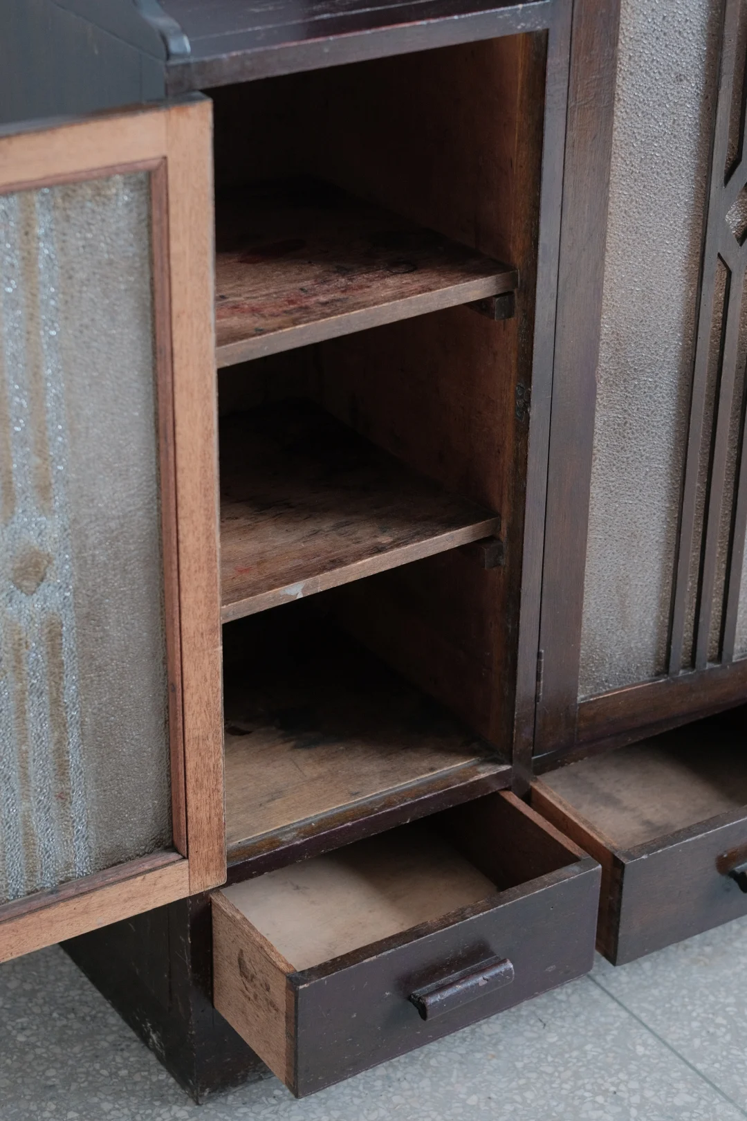 民国老上海柳桉玻璃柜 书柜 展示柜