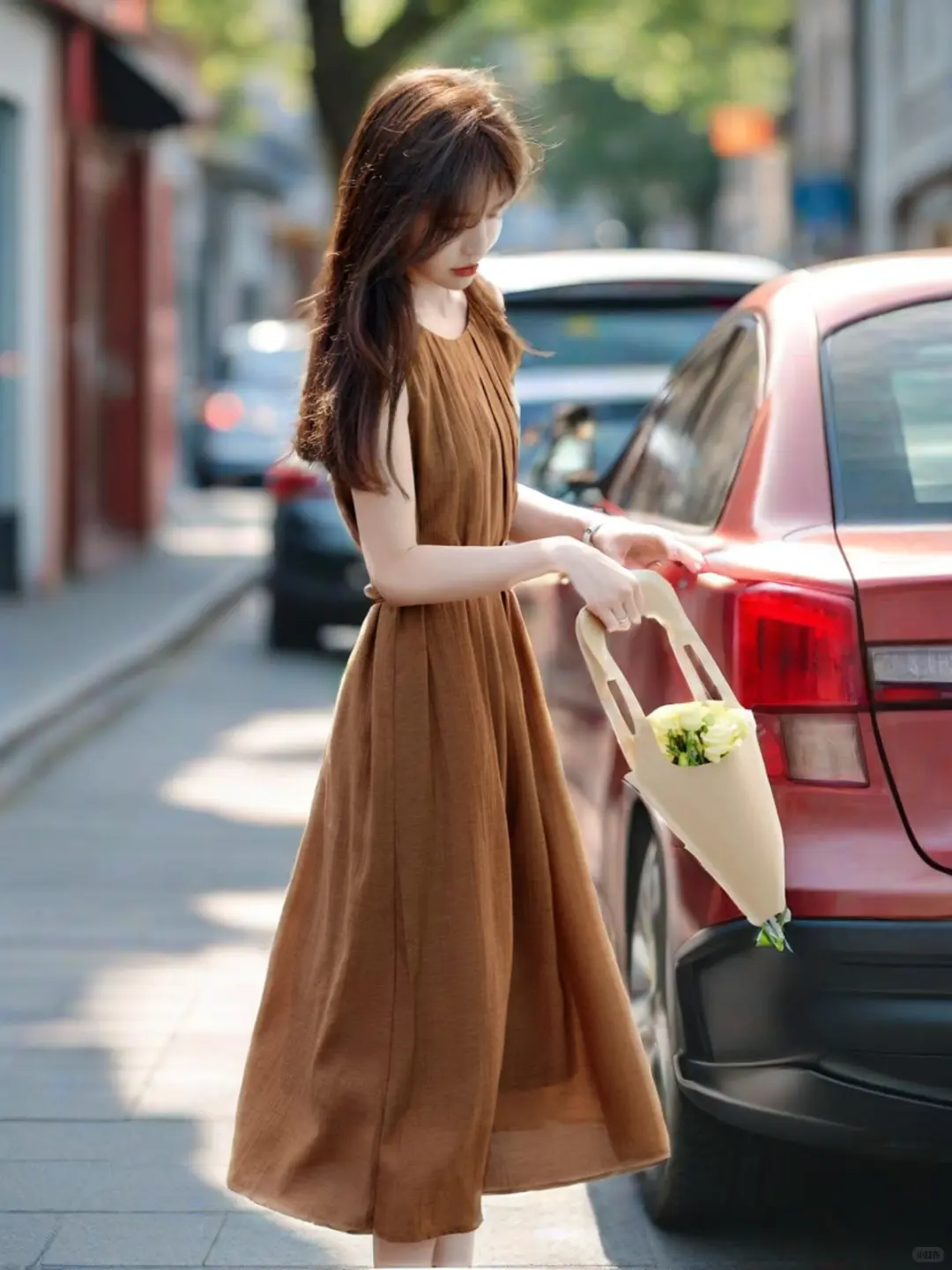 绝绝子！哥弟压褶 A 字裙太迷人