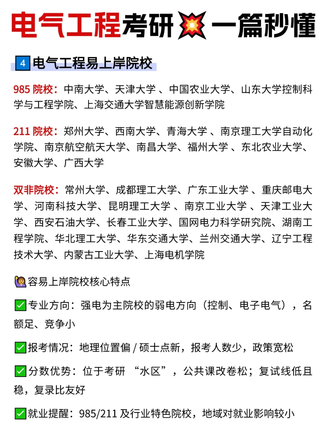 电气工程考研✅这些事你必须了解!