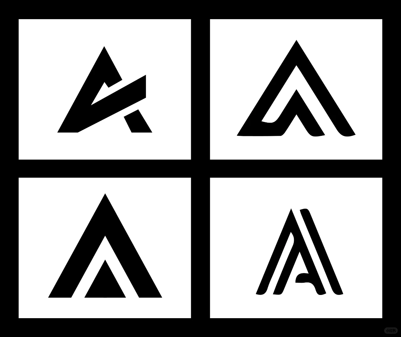 logo设计丨精选40个字母A