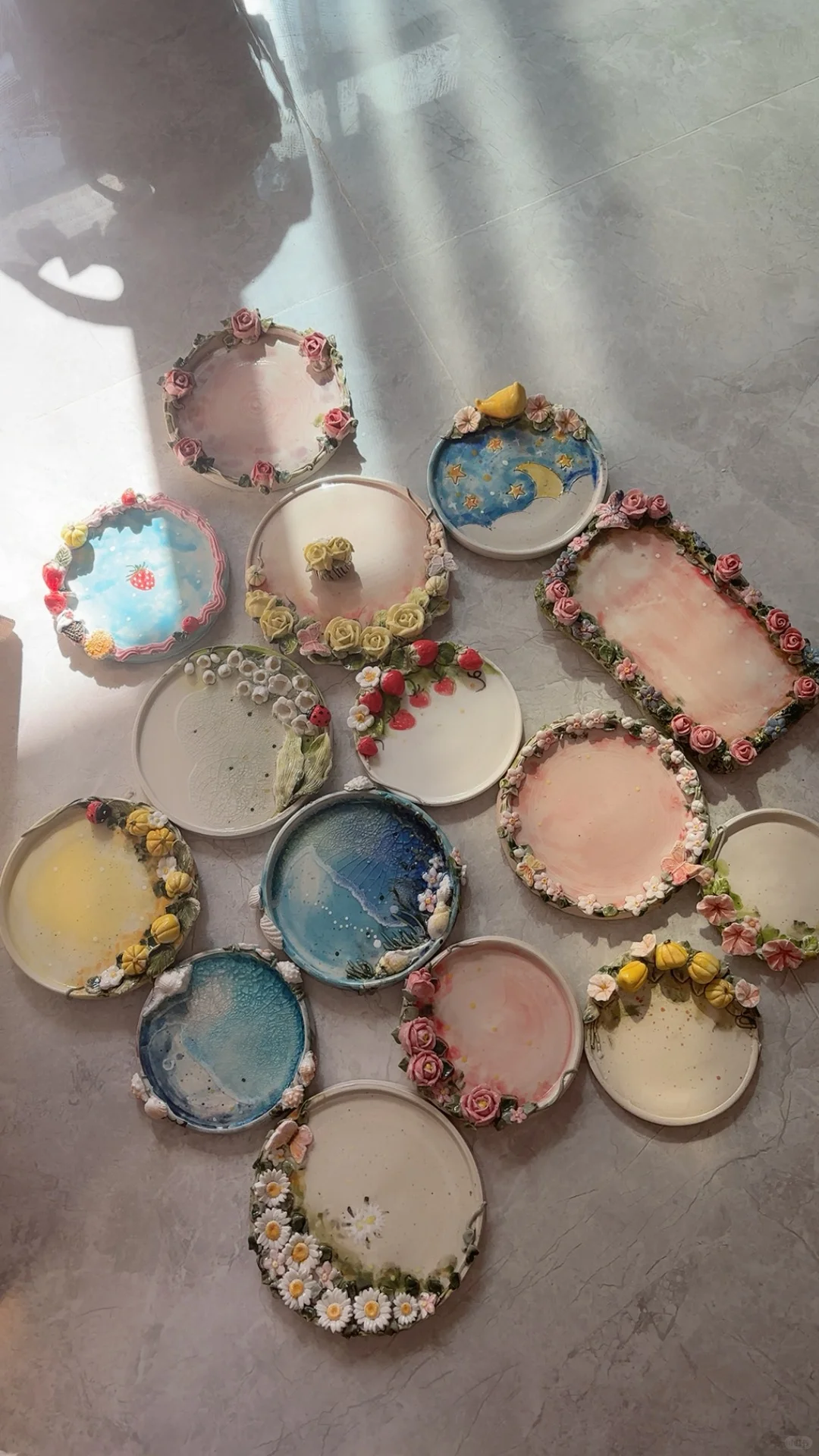 最近出窑的托盘合照