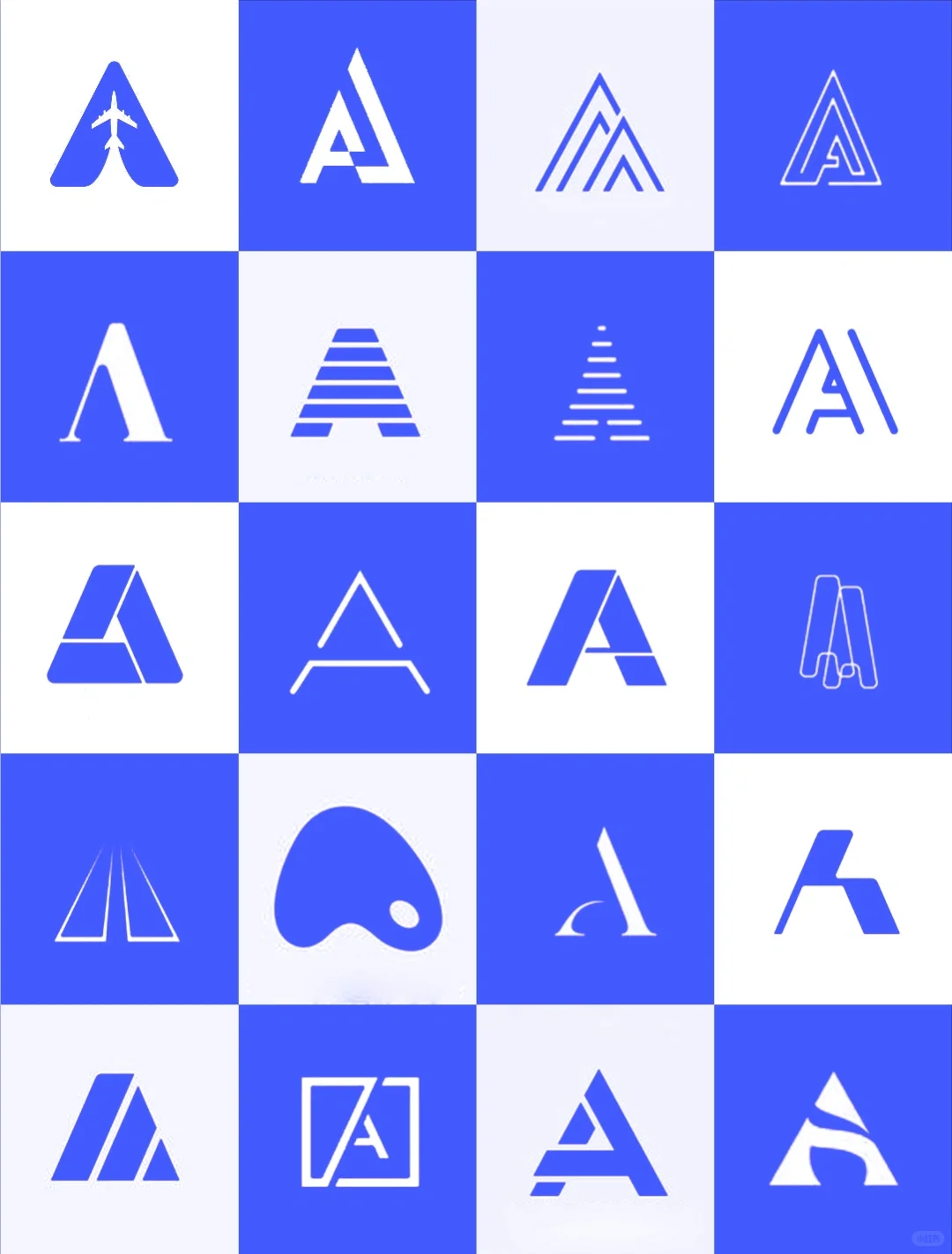 创意分享第一辑 l A字母图形设计100例