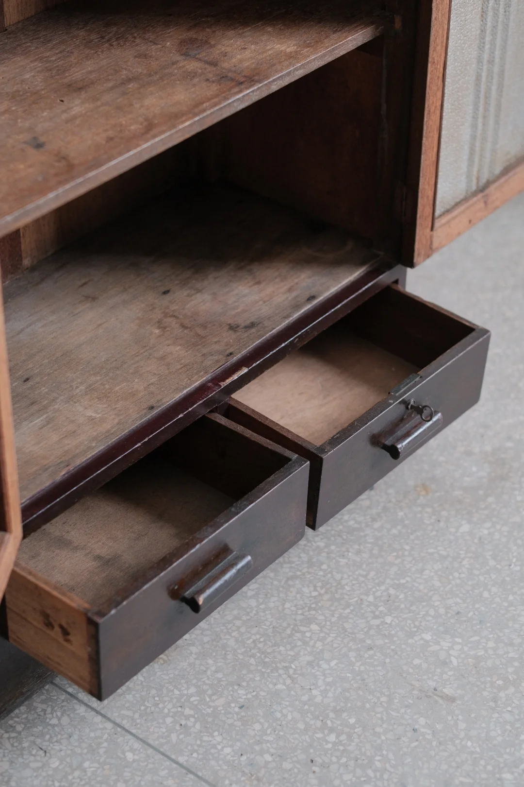 民国老上海柳桉玻璃柜 书柜 展示柜