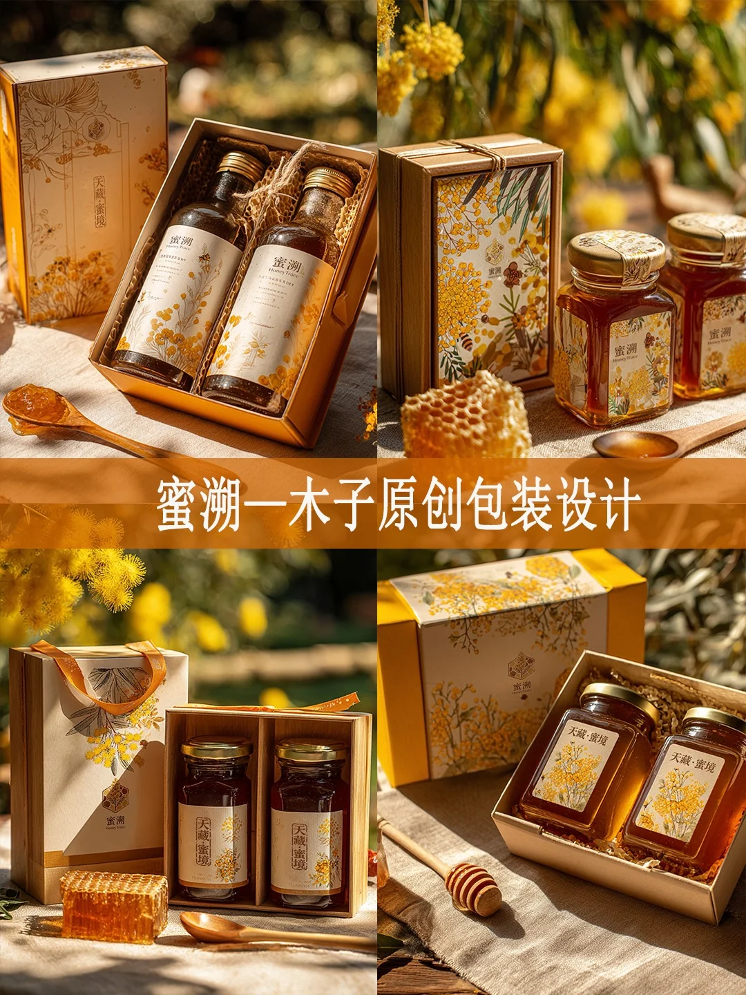 质感超惊喜！这蜂蜜包装设计让早餐都变精致