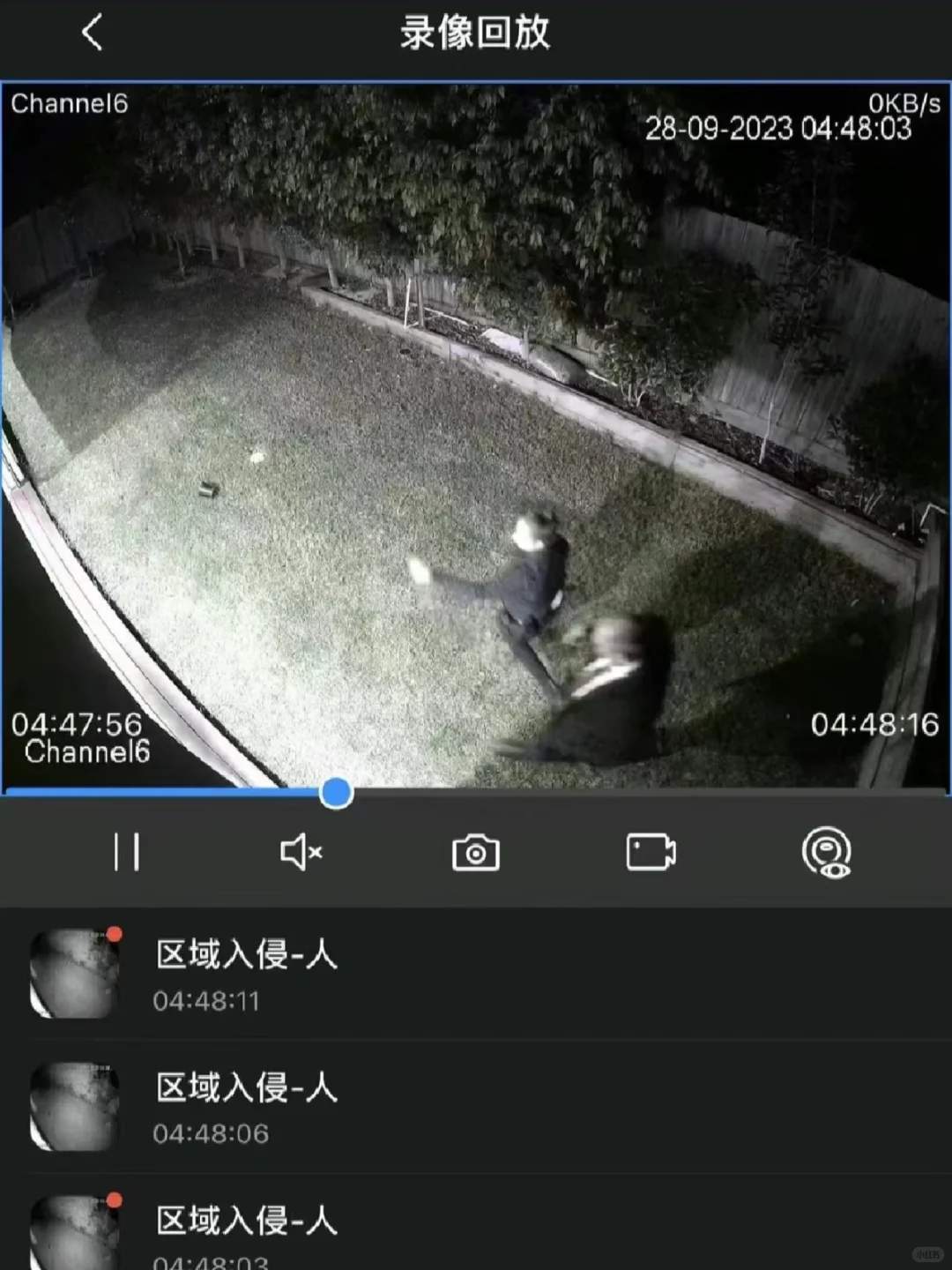 警报通知⚠️有人区域入侵!