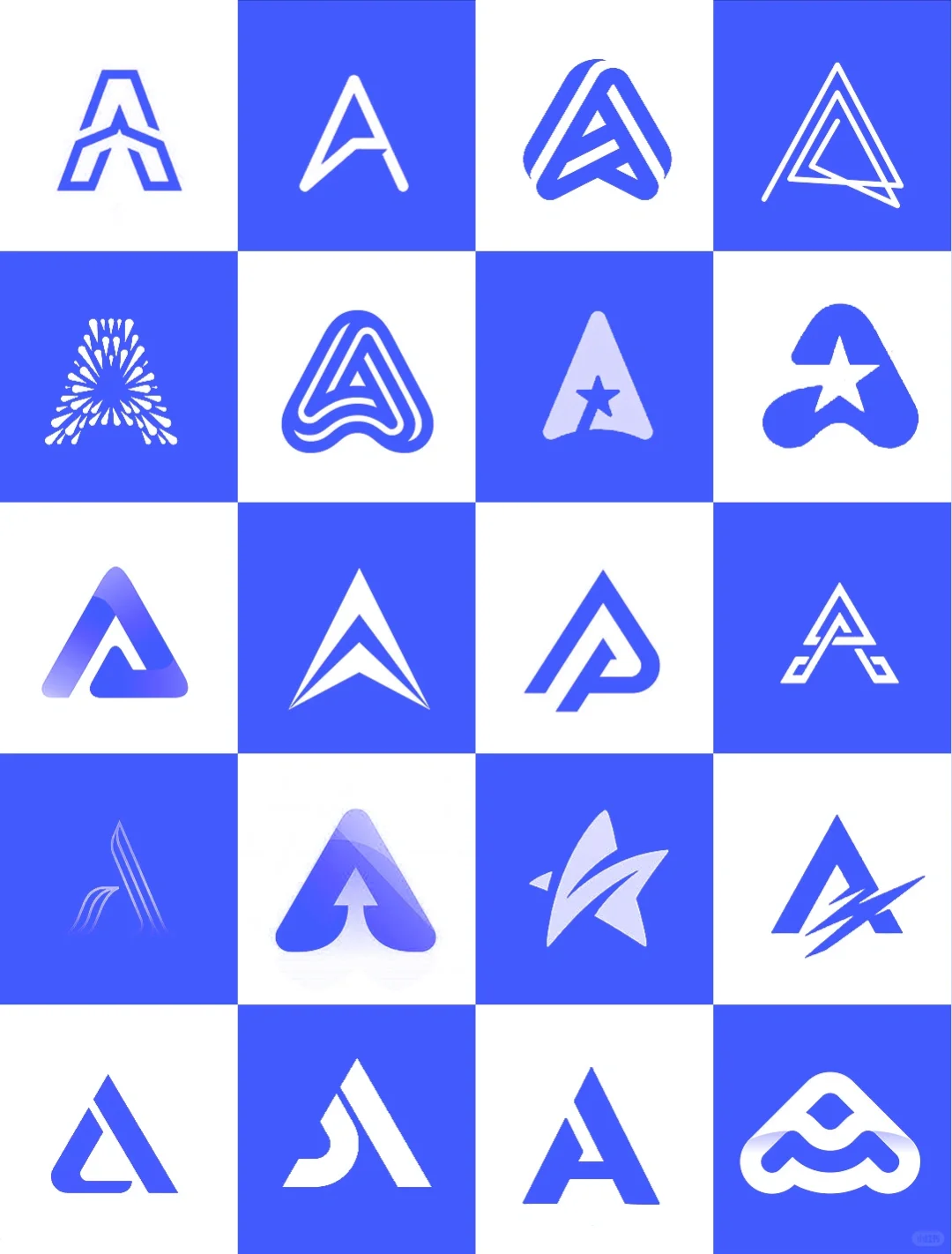 创意分享第一辑 l A字母图形设计100例