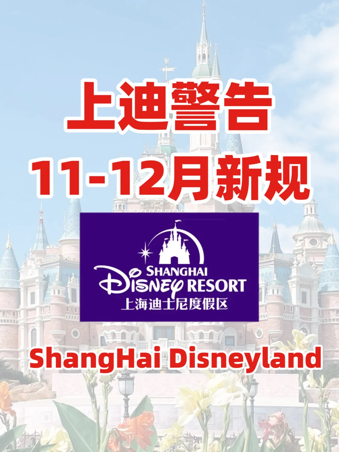 上海迪士尼⚠️11-12月新规提示‼️出行前必看