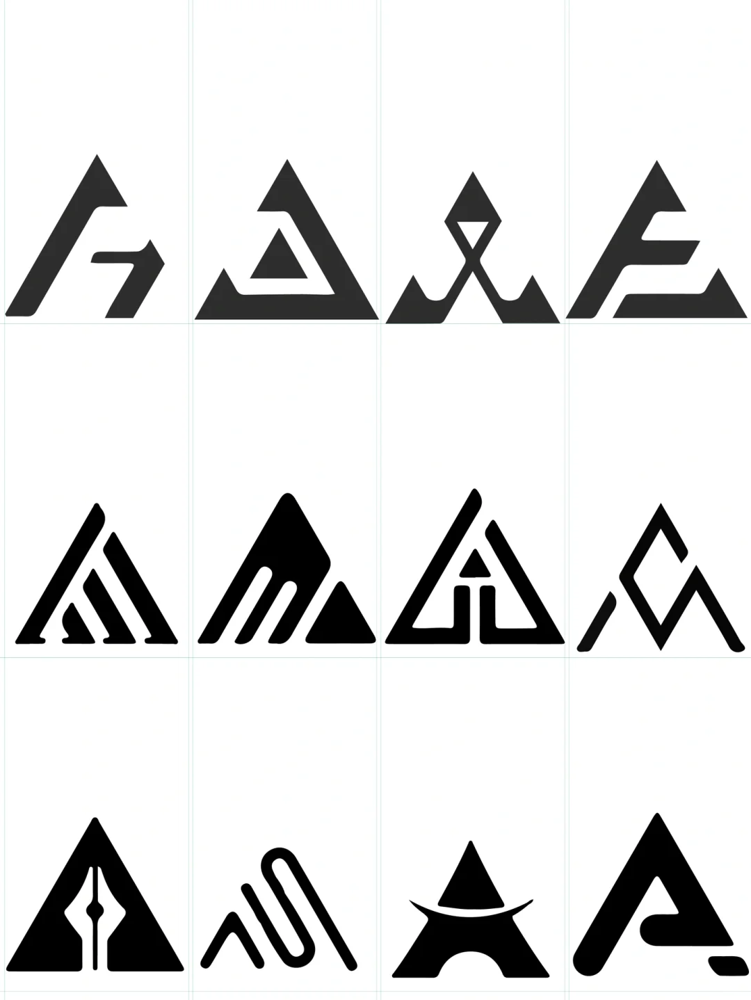 英文字母设计参考—第一期(A)