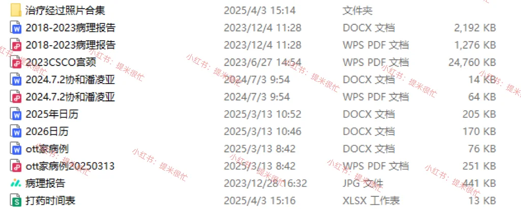 关于我家的就诊病例