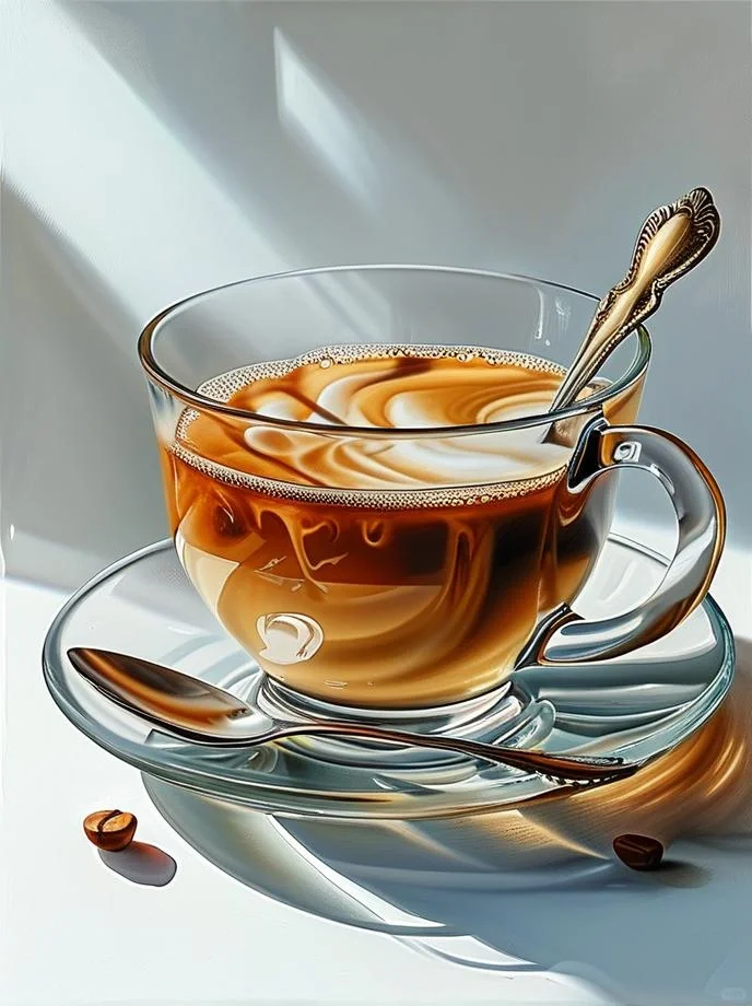 绘画素材：一杯咖啡