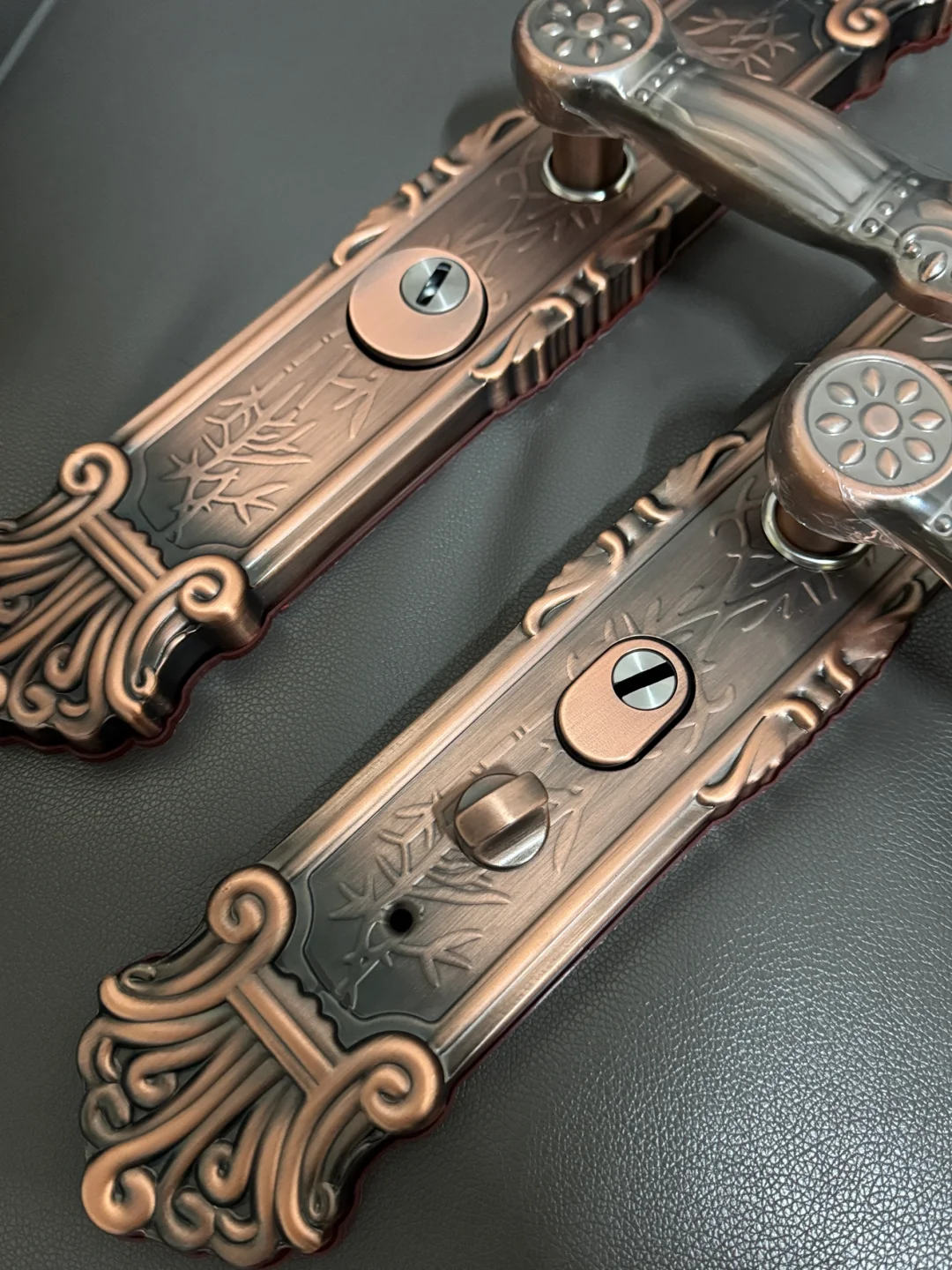 新款防盗门机械锁，红古铜大门锁，锁体锁芯