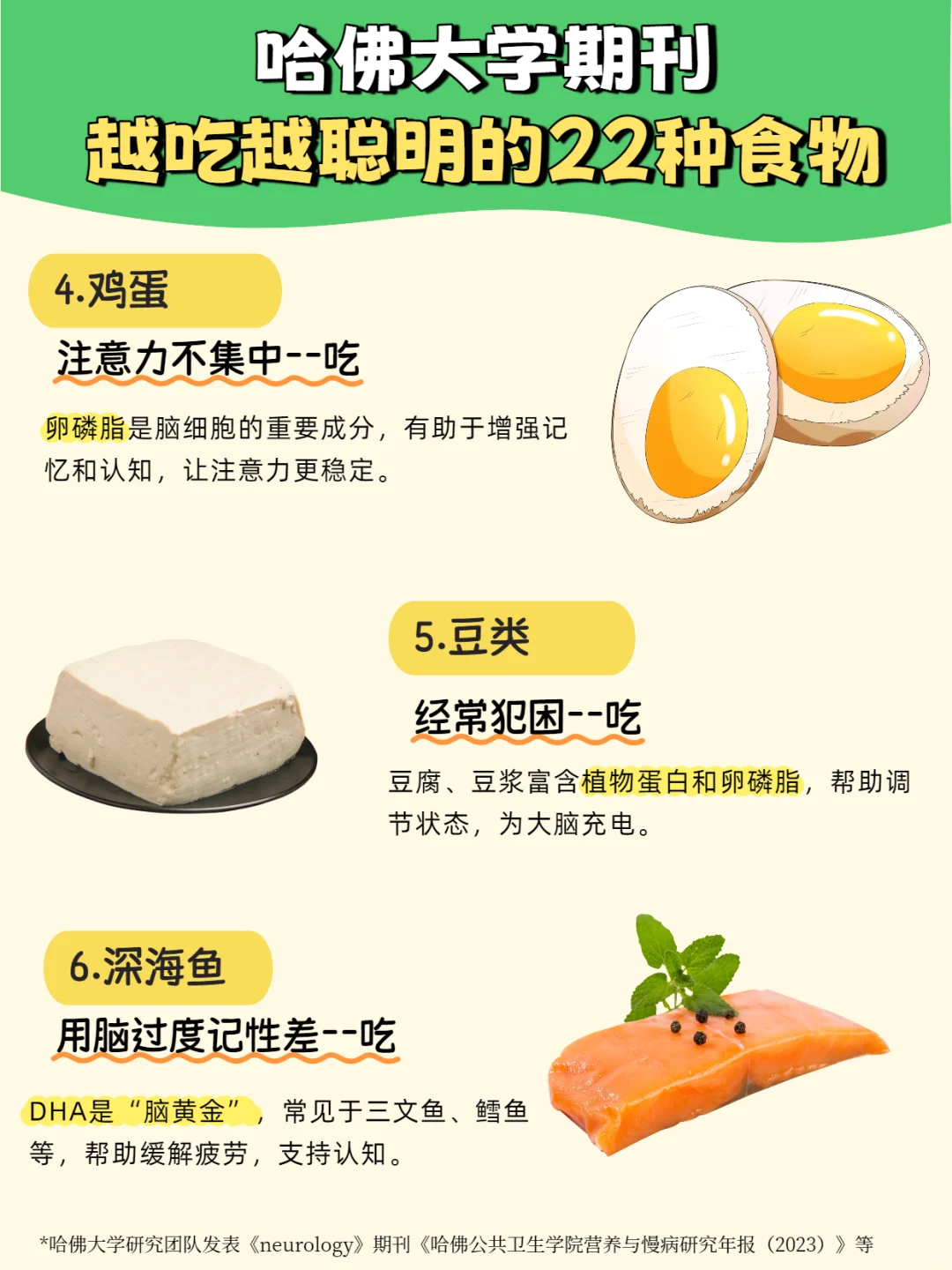 22种“最强大脑”食物！备考用脑必看❗️