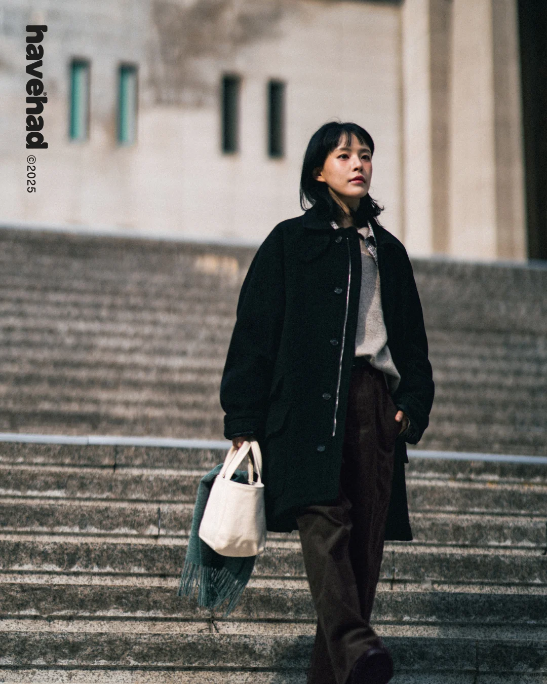 城市羊毛半外套