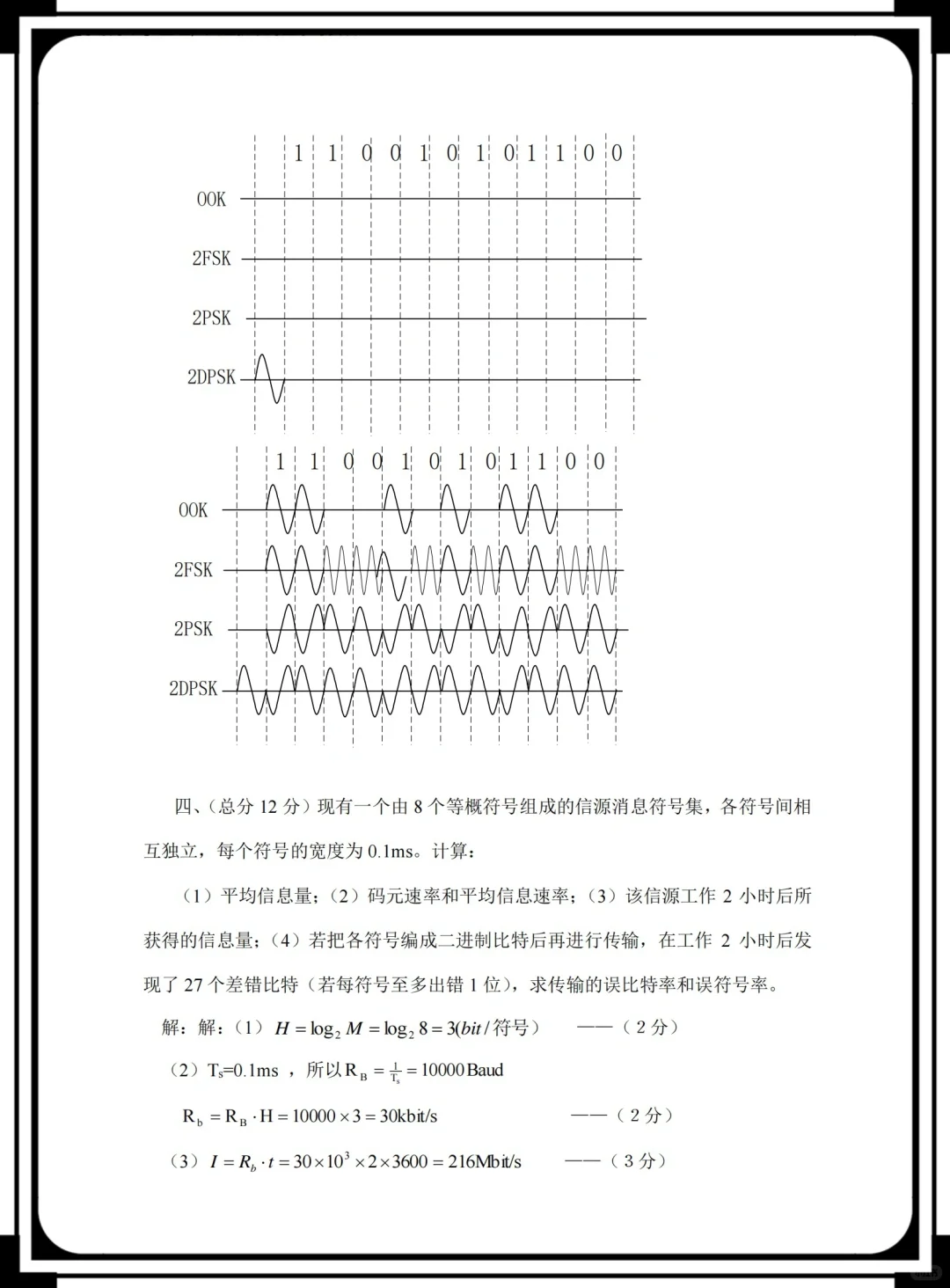 《通信原理》史上最精华题库➕答案??