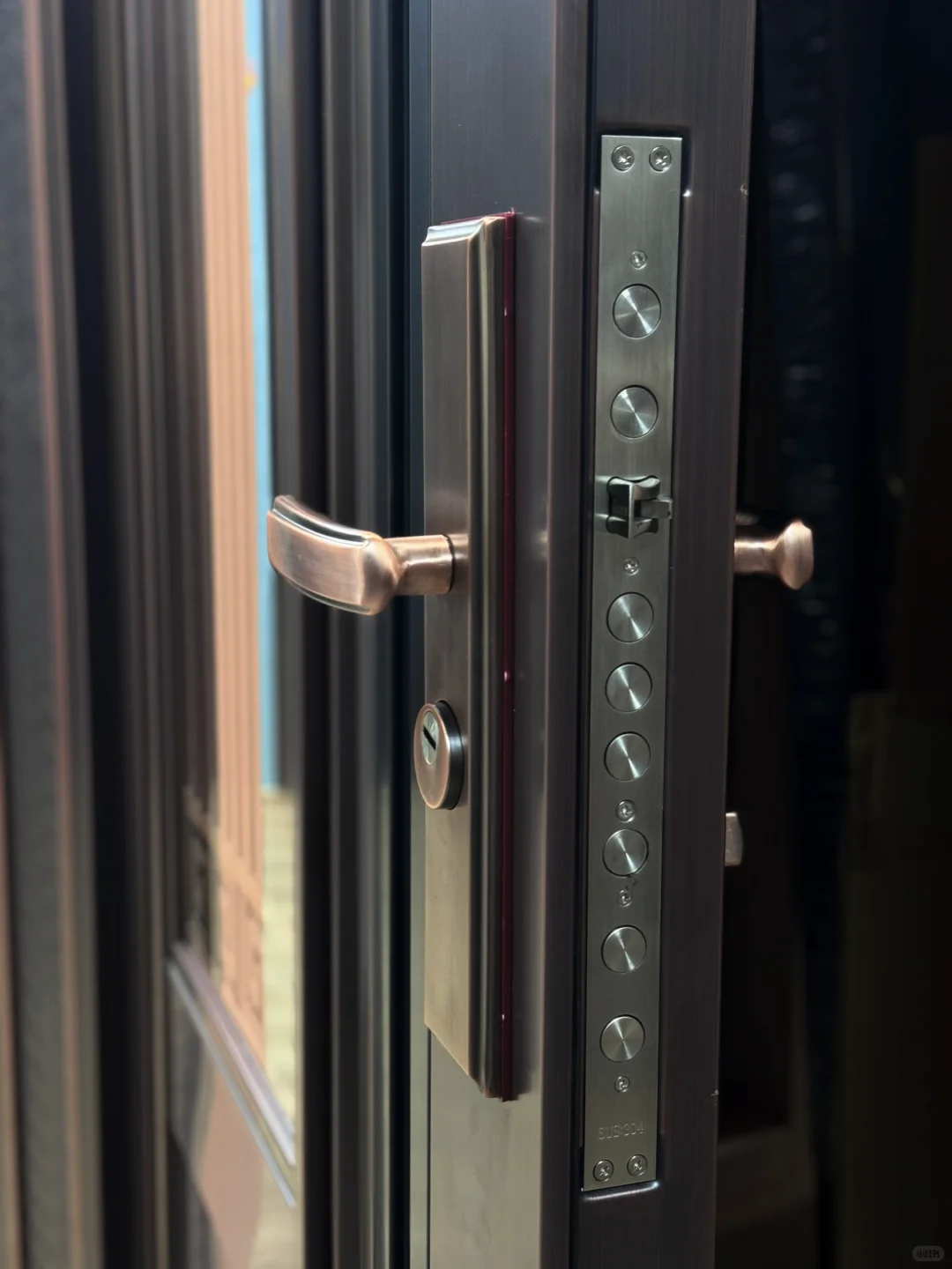 不锈钢防盗门大门锁，6068机械锁，大面板