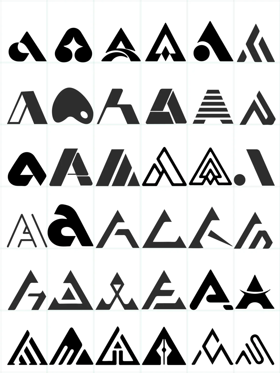 英文字母设计参考—第一期(A)