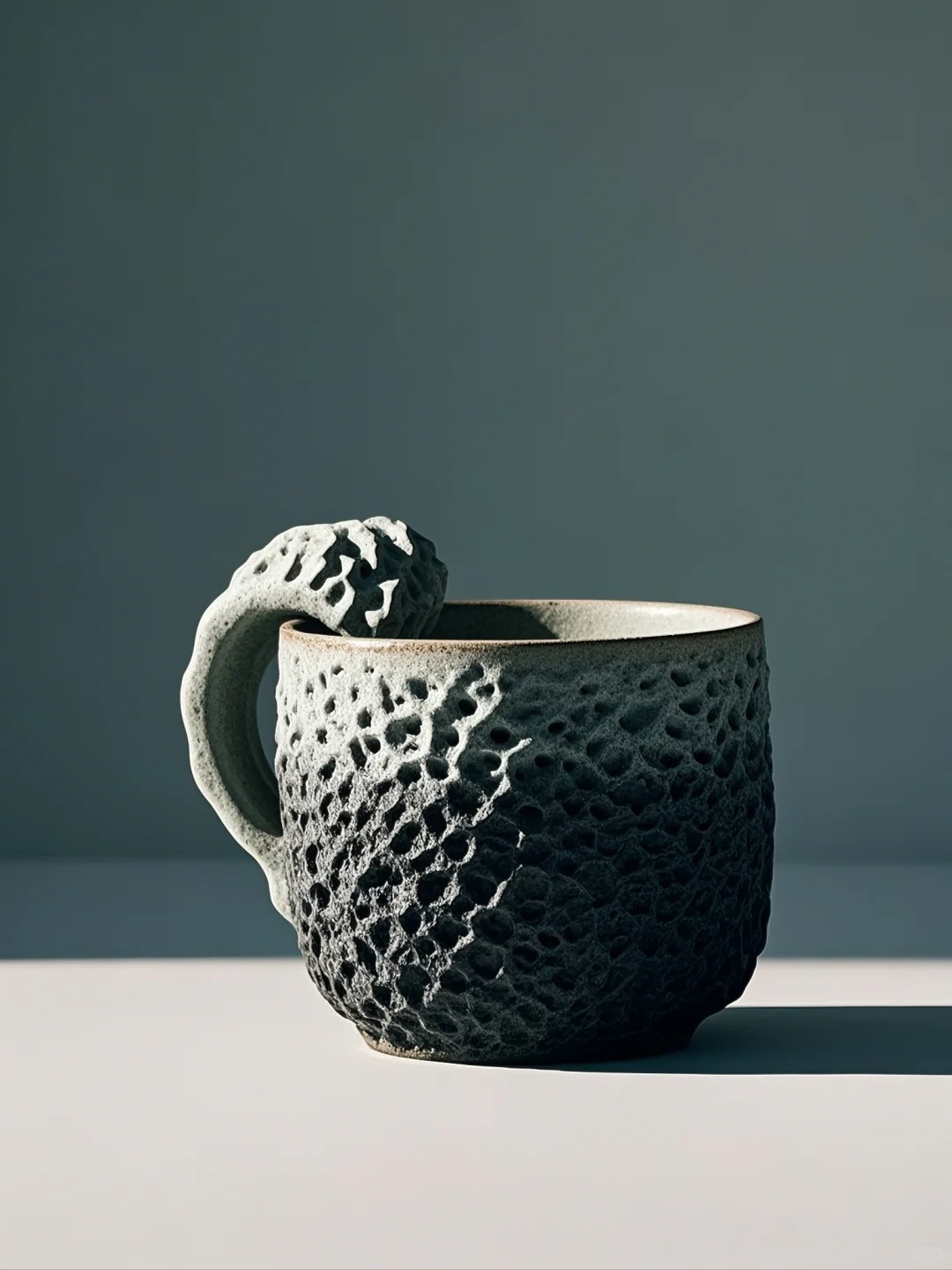 哑光粗陶的治愈力量，每天摸鱼都在杯子肌理