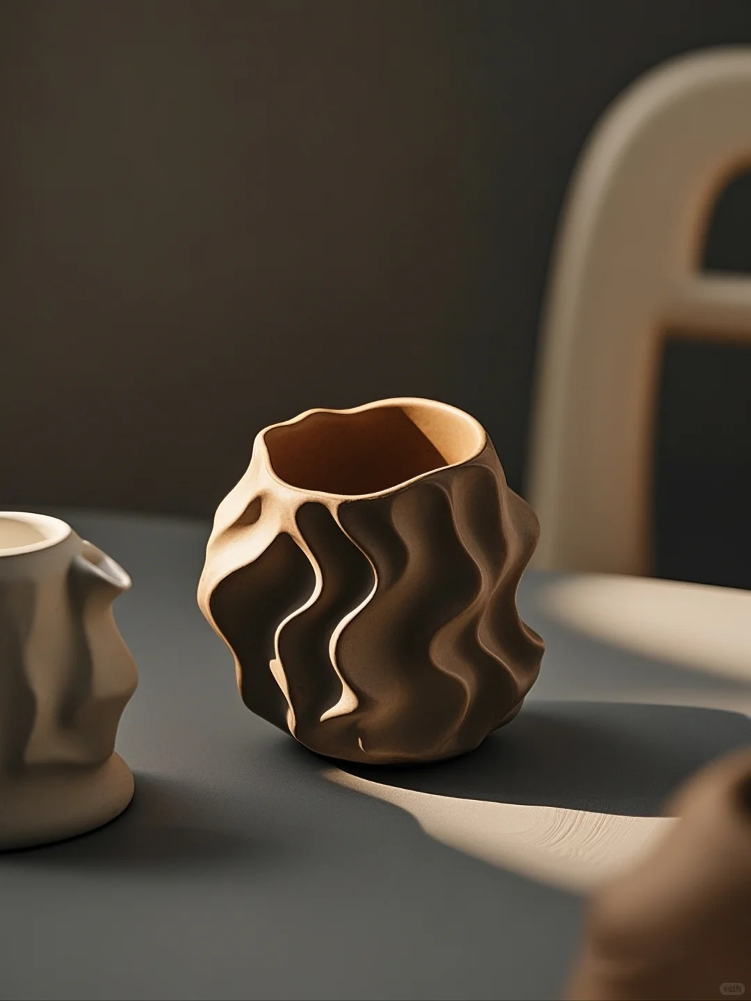 哑光粗陶的治愈力量，每天摸鱼都在杯子肌理