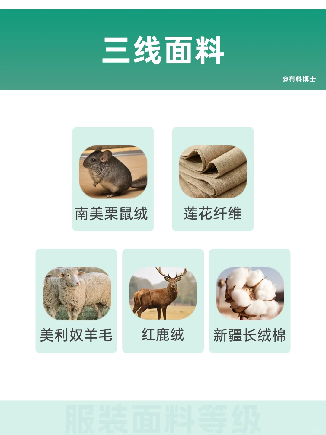 服装面料也有鄙视链？一线到五线盘点?