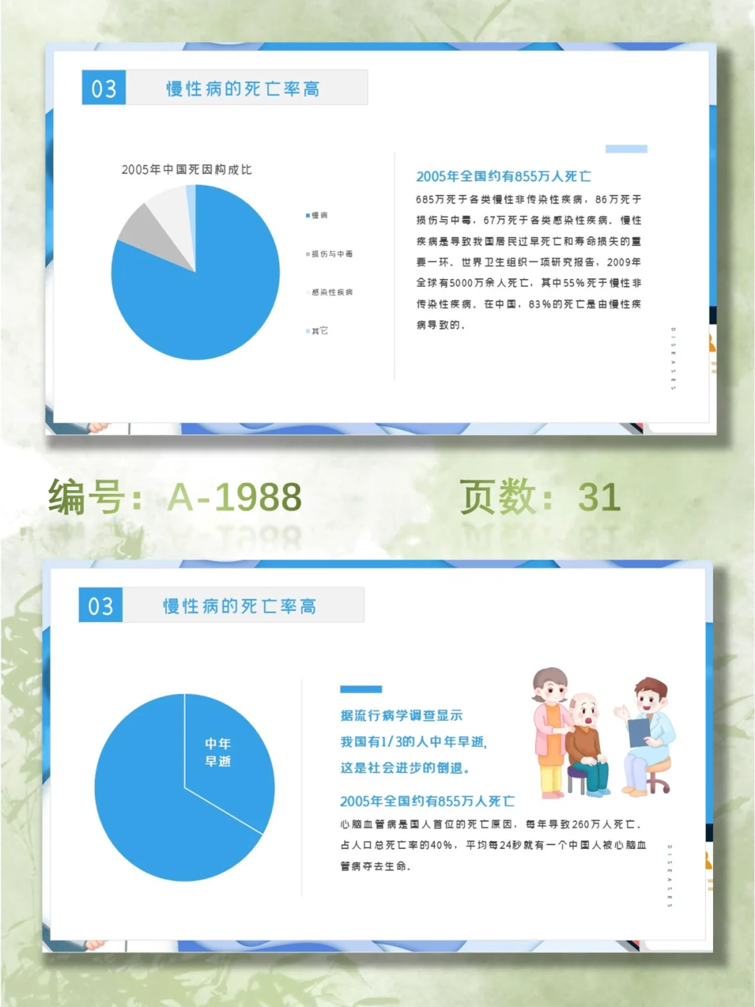 医疗慢性病健康管理服务与预防PPT模板
