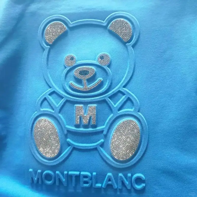 凹凸印花+烫钻工艺