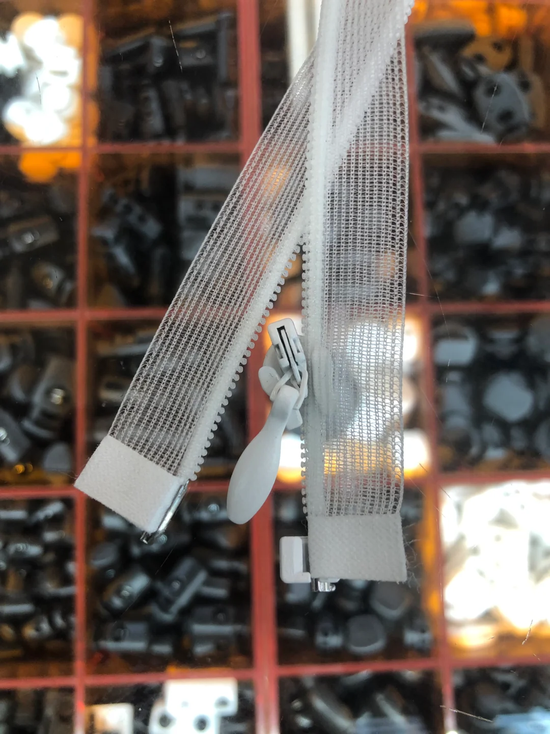 隐形开尾拉链 客订隐形开尾透明布带拉链