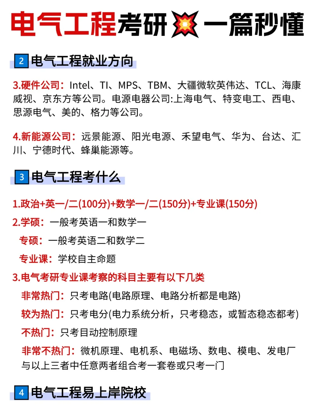 电气工程考研✅这些事你必须了解!