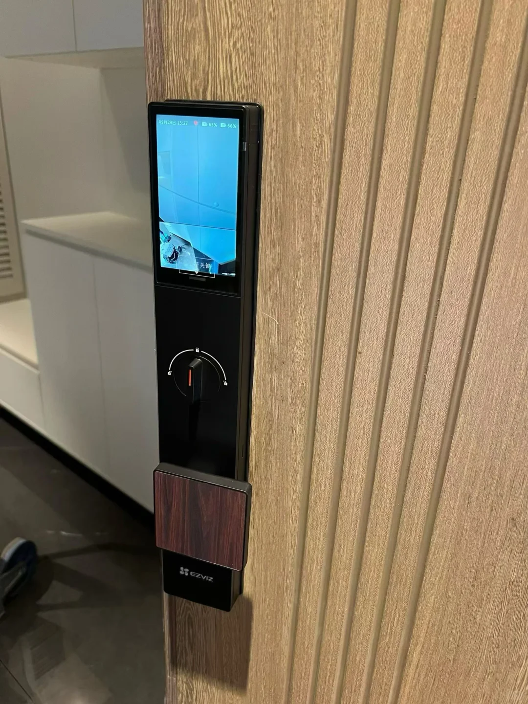 萤石Y5000FVP定制木纹把手款