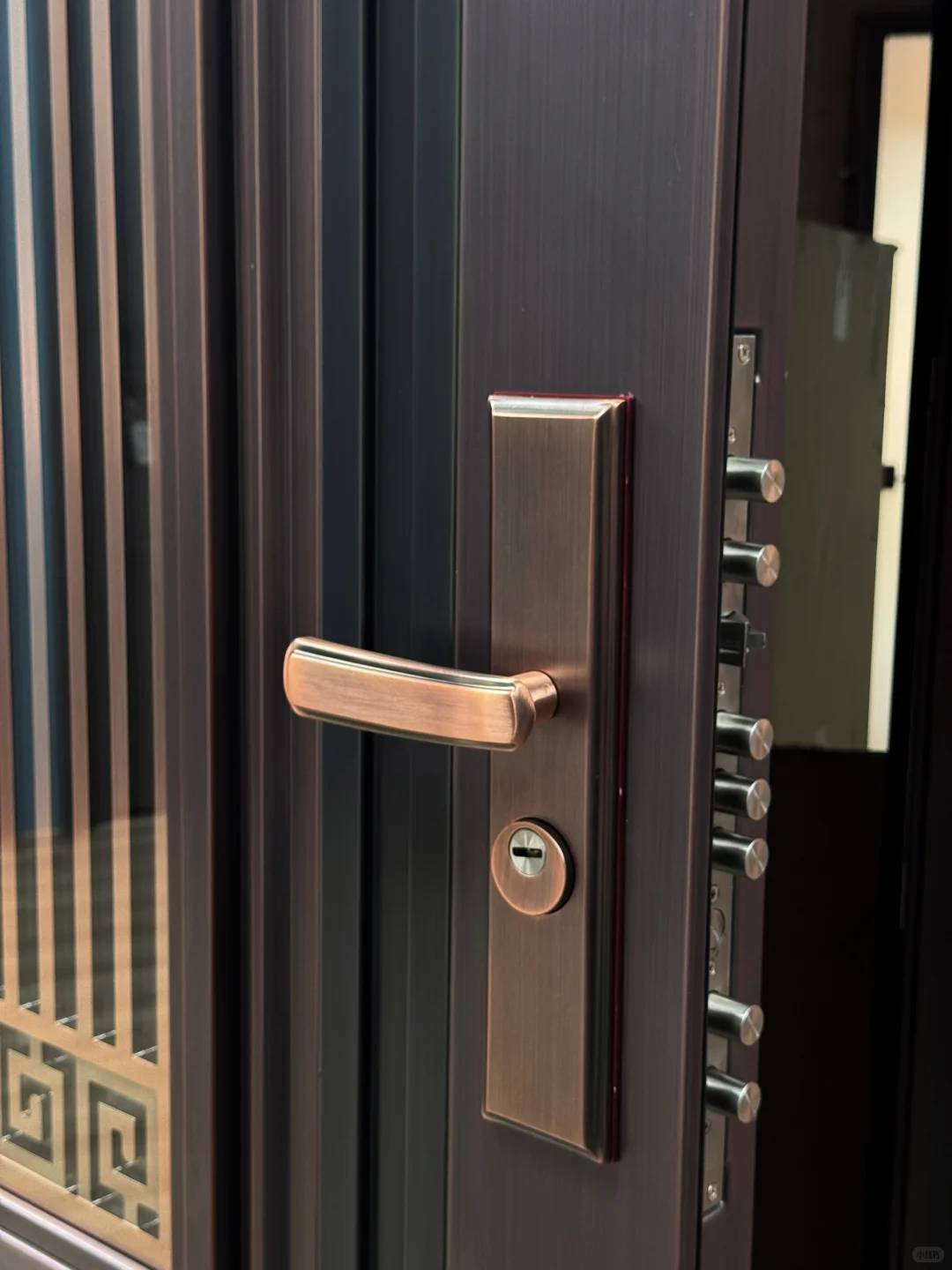 不锈钢防盗门大门锁，6068机械锁，大面板