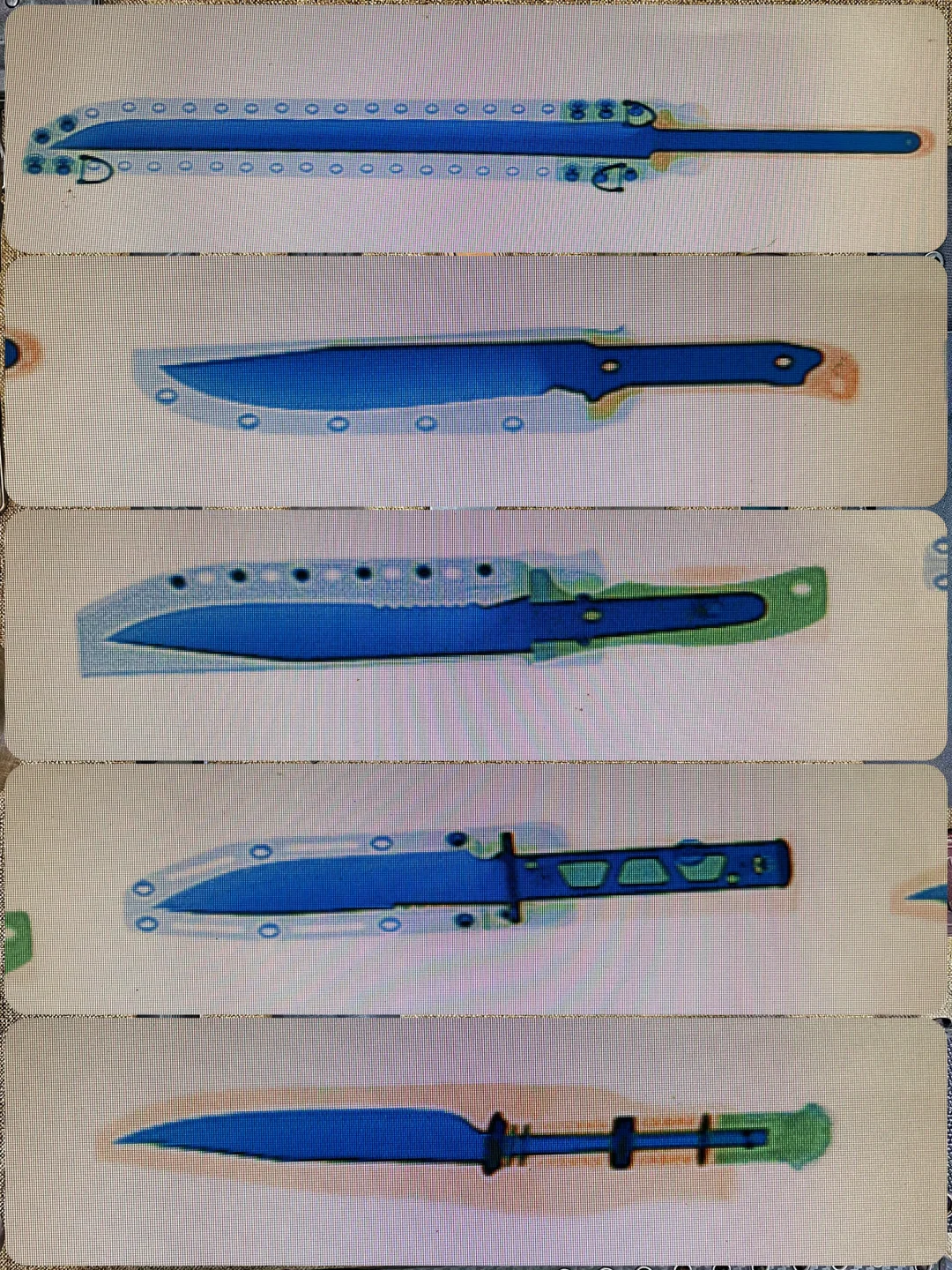 几个常见不可拆卸柄玩具的X光图