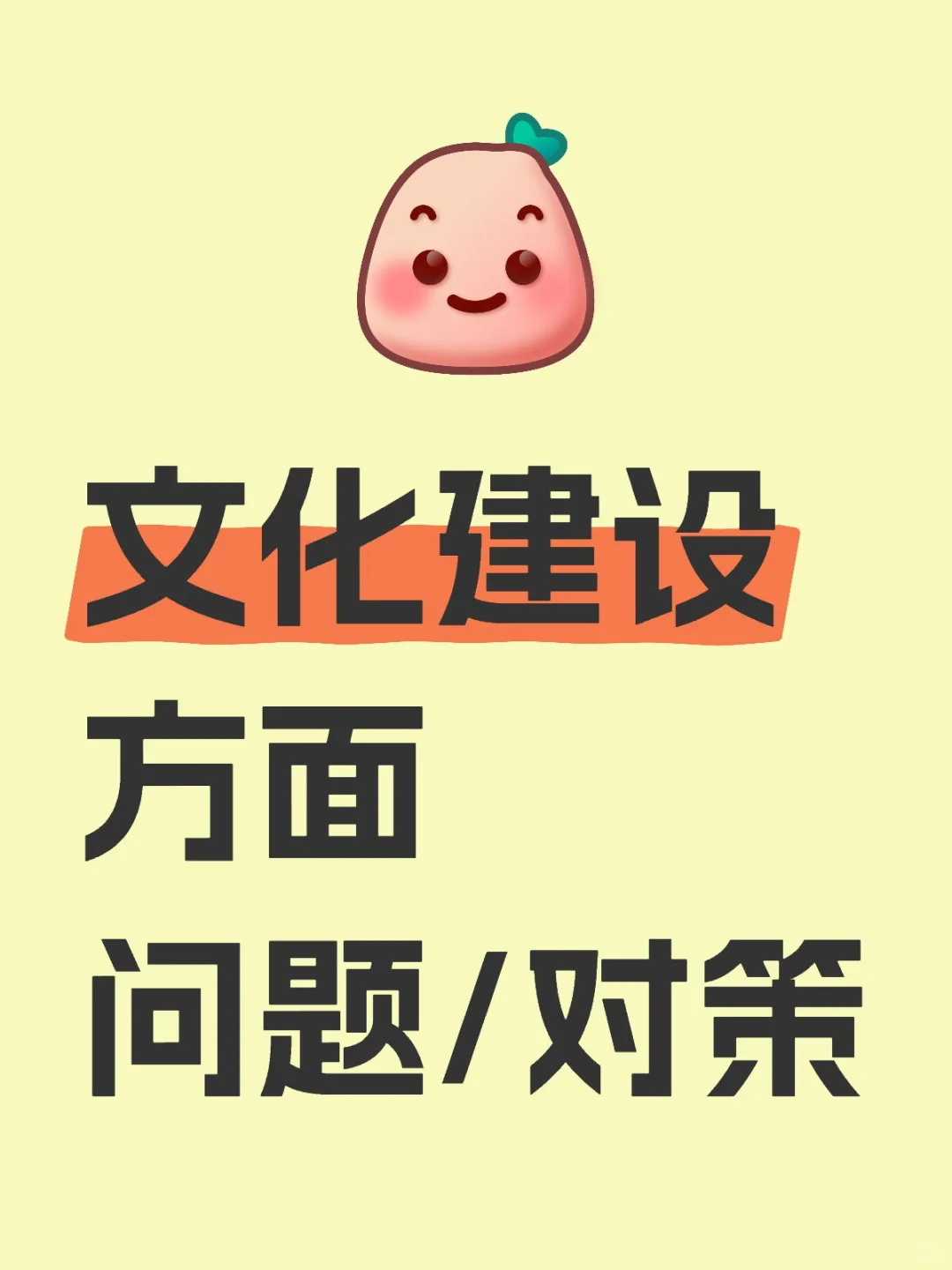 【问题/对策】文化建设方面