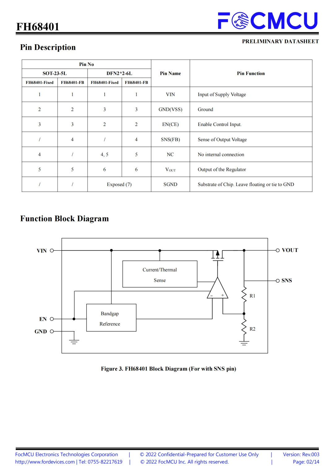 FH68401|耐压40V,低压差线性稳压器