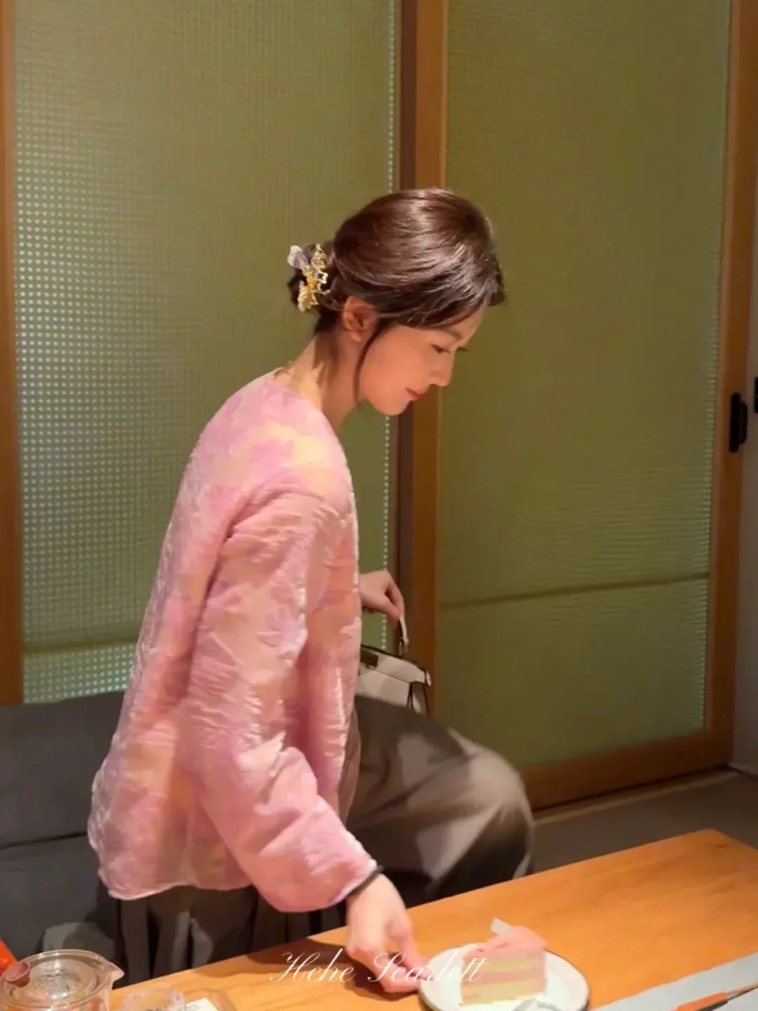 你的呵呵Scarlett｜醉花阴 国风植绒烧花衬衫