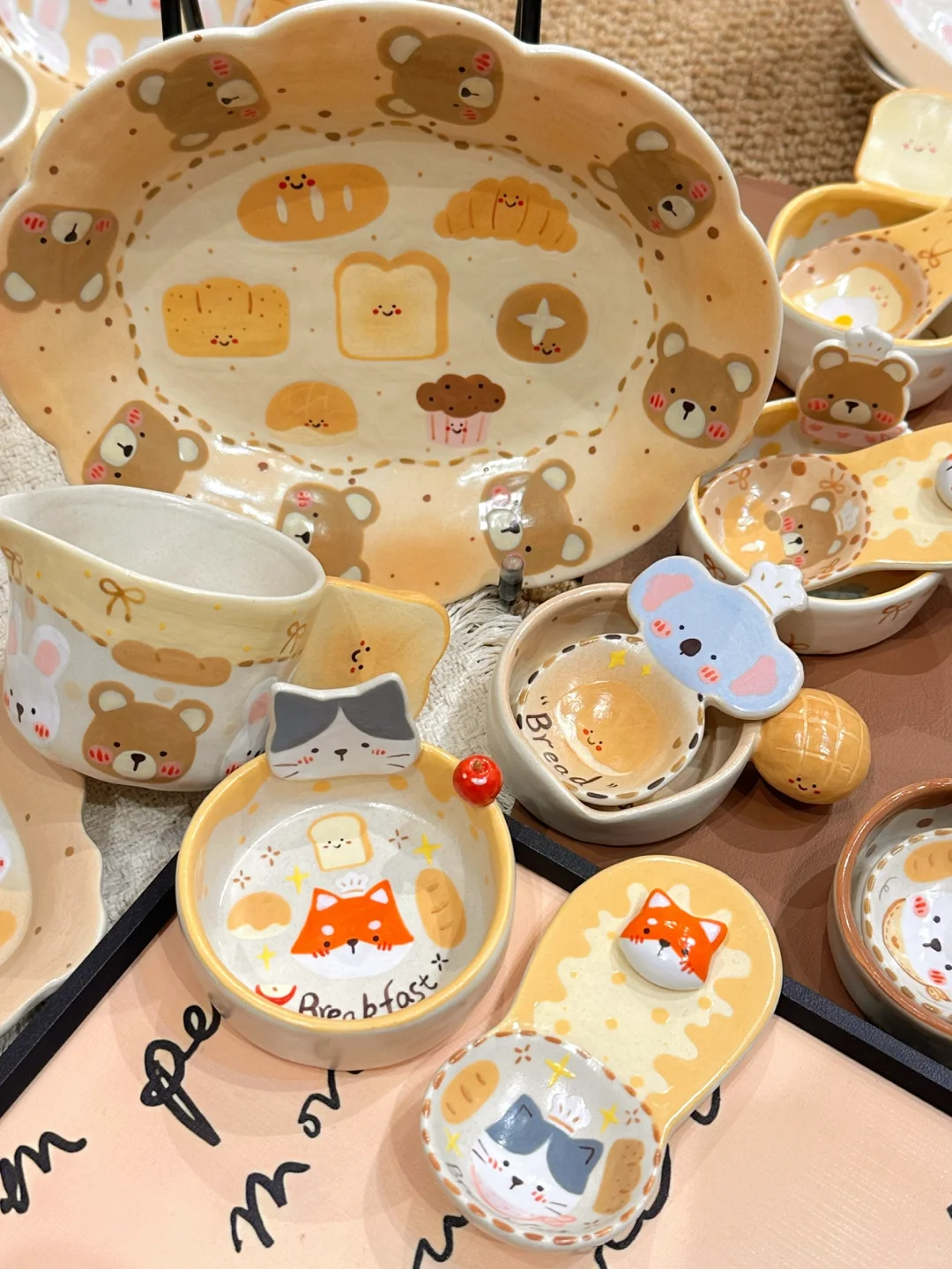 ?面包系列???小动物豆勺豆碟来啦