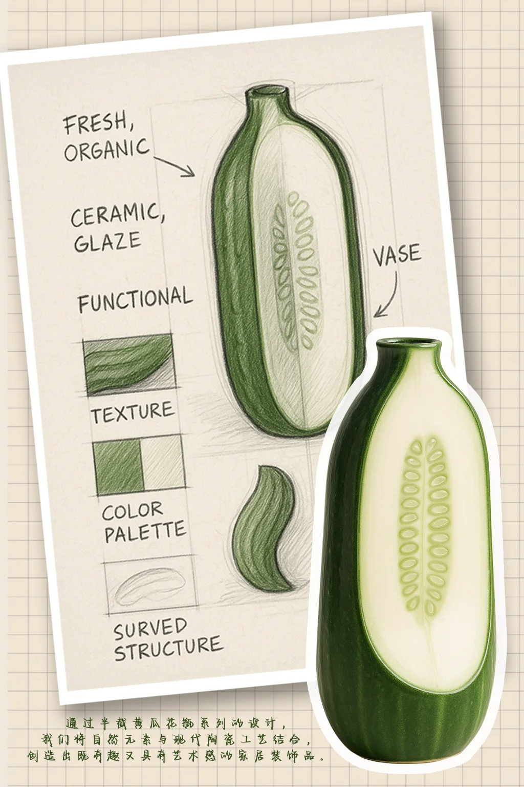 ?惊！黄瓜 “长” 成花瓶啦，创意拉满！