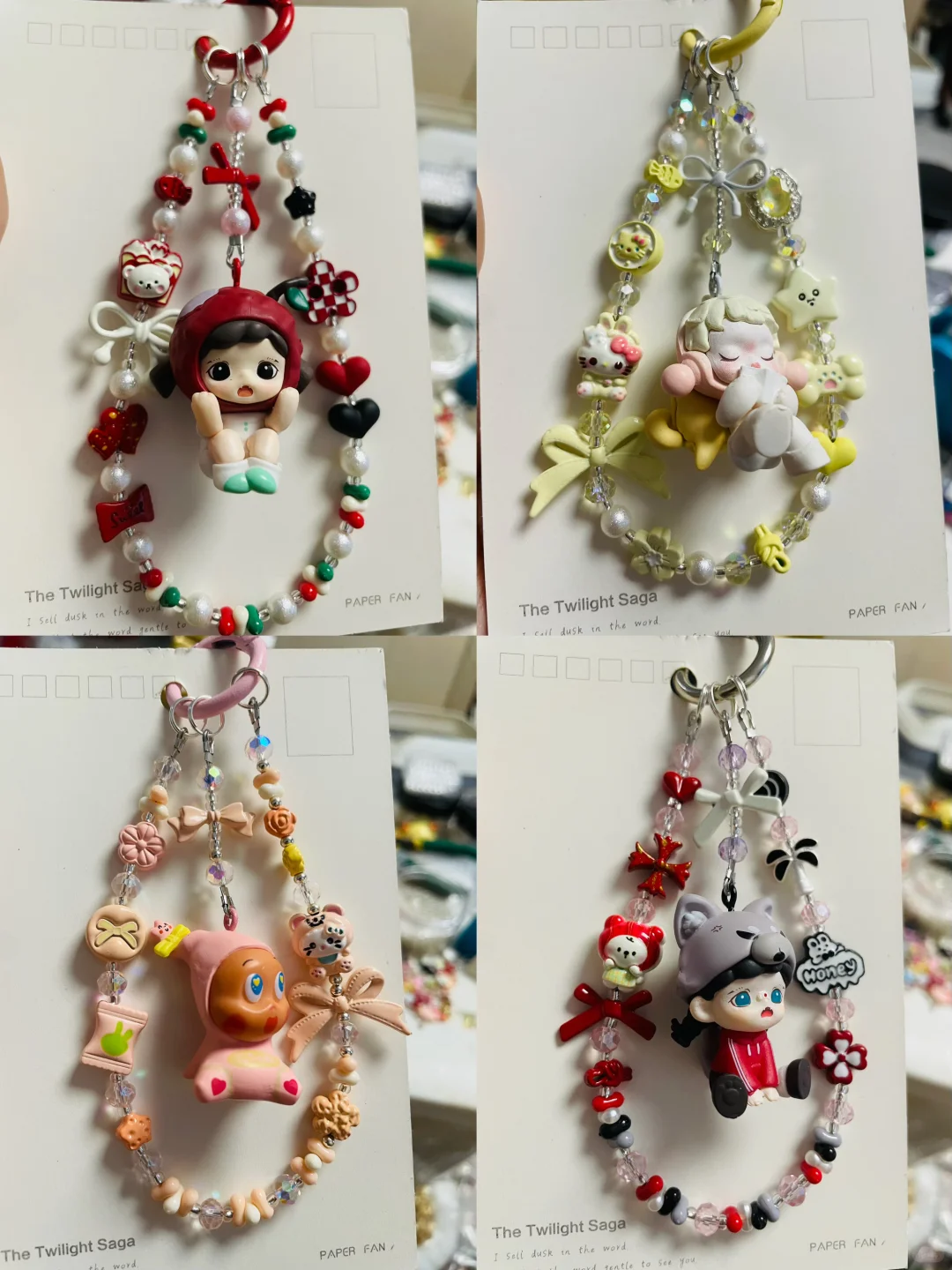 合金萌粒手机链批发客定分享